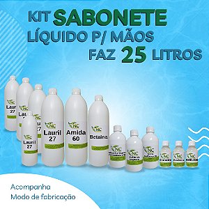 Kit Sabonete Líquido para Mãos Faz 25Lt