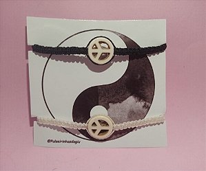 Duo de Pulseiras Paz e Amor