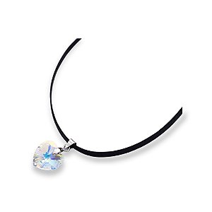 Choker/Colar Coração Brilhante