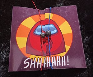 Duo de Pulseiras Magnéticas Among Us com Cartâo