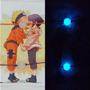 Duo de Pulseiras Naruto e Hinata Brilha no Escuro