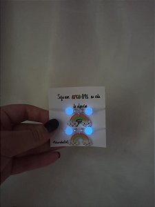 Duo de Pulseiras Rainbow Brilha no Escuro