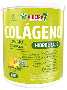 COLAGENO HIDROLISADO C/ VIT E MIN + BIOTINA ABACAXI C/HORTEL 300G - VIDEIRA 7