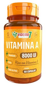 VITAMINA A 8000 UI 60 CAPS - VIDEIRA 7 - VidNutri