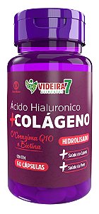 Acido Hialuronico + Colageno + CoQ10 + Biotina 60 caps - Videira 7					