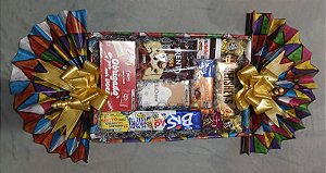 Cesta Decorada BomBom Gigante 10 Itens