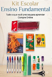 Kit Material Escolar - Ensino Fundamental Básico