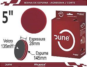 ALCANCE BOINA DE ESPUMA LISA VERMELHA 125MM 5"