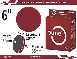 ALCANCE BOINA DE ESPUMA LISA VERMELHA 165MM 6"
