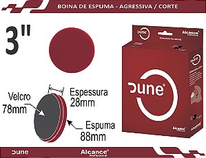 ALCANCE BOINA DE ESPUMA LISA VERMELHA 85MM