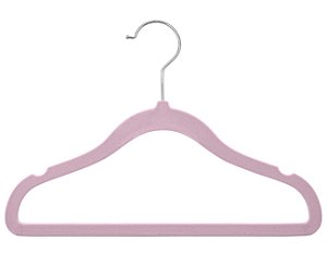 100 Unidades Cabides Aveludado Infantil Ultrafino Silk IKAZA