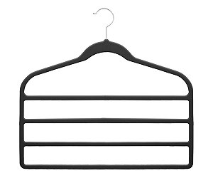 Kit 10 Unidades Cabides de Veludo para Calças Flexível IKAZA