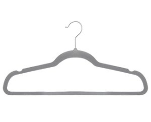 Kit 10 Unidades Cabide De Veludo Modelo Ultrafino IKAZA