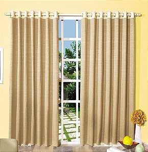 Cortina de tecido rústico