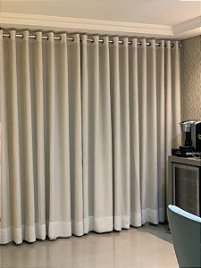 Cortina de Voil com forro em Blakout 70%