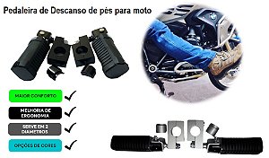 Pedaleira apoio de pes para moto Pedaleira descanso de pe para moto MOTOTOP Pedaleira para protetor de carenagem