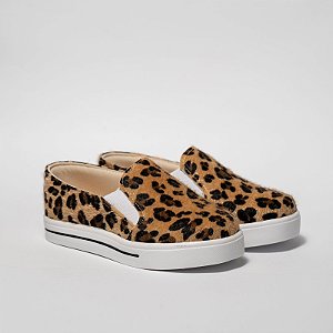 TENIS SLIP ON FEMININO - ANIMAL PRINT (ONCINHA) - LINHA KIDS