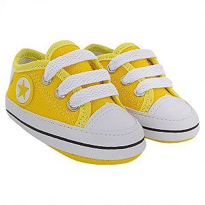 TENIS STARZINHO - COR AMARELO - EMBORRACHADO ESTRELA - MATERIAL LONA - LINHA BABY