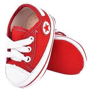 TENIS STARZINHO - COR VERMELHO - EMBORRACHADO ESTRELA - MATERIAL LONA - LINHA BABY
