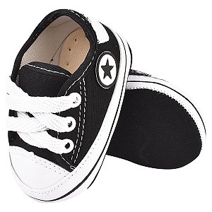 TENIS STARZINHO - COR PRETO - EMBORRACHADO ESTRELA - MATERIAL LONA - LINHA BABY