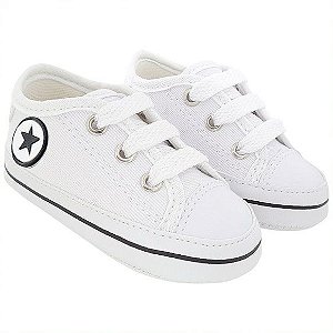 TENIS STARZINHO - COR BRANCO - EMBORRACHADO ESTRELA - MATERIAL LONA - LINHA BABY