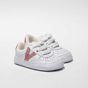 TENIS STARZINHO VISION - COR BRANCO C/ GLITTER ROSA - LINHA BABY