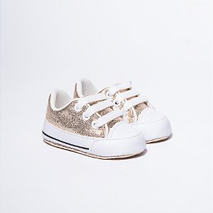 STARZINHO CANO BAIXO - COR CROCO OURO LIGHT - MATERIAL CROCO - LINHA BABY