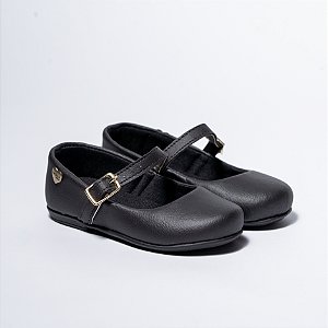 SAPATILHA FEMININA - COR PRETO - MATERIAL SINTETICO - LINHA KIDS