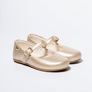 SAPATILHA FEMININA - COR OURO PEROLADO - MATERIAL SINTETICO - LINHA KIDS
