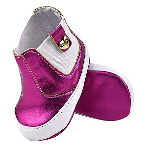BOTA PARIS MENINA - COR PINK METALIZADO - LINHA BABY