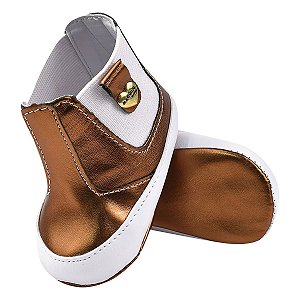 BOTA PARIS MENINA - COR BRONZE METALIZADO - LINHA BABY