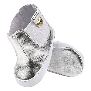 BOTA PARIS MENINA - COR PRATA METALIZADO - LINHA BABY