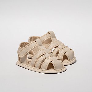 SANDÁLIA MASCULINA - MODELO FRANCISCANA FECHADA - COR MARFIM  - LINHA BABY