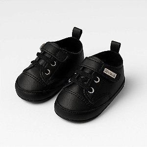 TÊNIS PONTA ELÁSTICO - COR PRETO - LINHA BABY