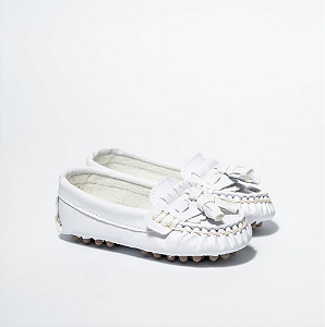 MOCASSIM CRAVINHO UNISSEX - COR BRANCO - LINHA KIDS