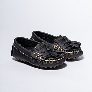 MOCASSIM CRAVINHO UNISSEX - COR PRETO - LINHA KIDS