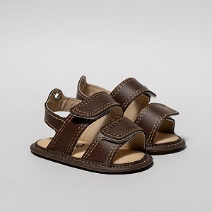 SANDALIA MASCULINA ADVENTURE VELCRO DUPLO - COR CAFÉ - LINHA BABY