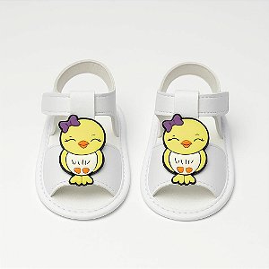 SANDALIA EMBORRACHADA PASSARINHO - COR AMARELO - LINHA BABY