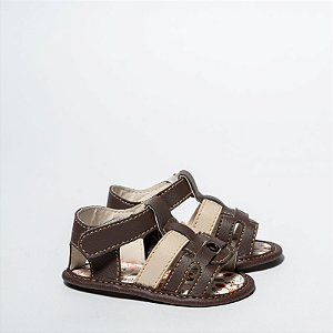 SANDALIA MASCULINA ADVENTURE - COR CAFÉ/MARFIM -  LINHA BABY