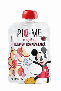 Pure De Frutas Disney Morango Framboesa E Maca 90g - Pic-Me