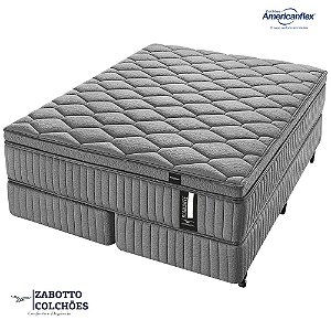 Cama Box + Colchão Molas Ensacadas Americanflex Diamante - Casal