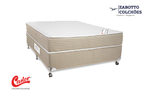 Cama Box + Colchão Castor Revolution New Tecnopedic One Face