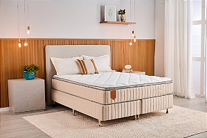 Cama box + Colchão Prorelax Bali Pillow Turn Free- Molas ensacadas