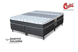 Cama Box + Colchão Castor Tecnopedic System Class One Face - Casal/Solteiro