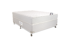 Cama Box + Colchão Castor Revolution New Híbrido Pocket One Face- Casal/Solteiro