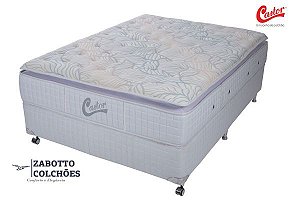 Cama box + Colchão Castor Gold Star Slx Vitagel One Face - Casal/Solteiro