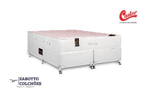 Cama box + Colchão Castor Kingdom Skin - Casal/Solteiro