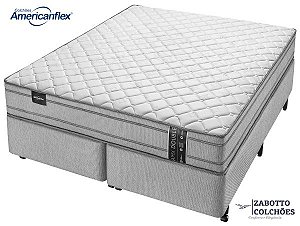 Cama Box + Colchão Americanflex Double Face Amx - Casal/Solteiro