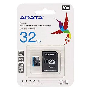 Cartão de Memória SD 32GB Premier ADATA AUSDH32GUICL10A1-RA1