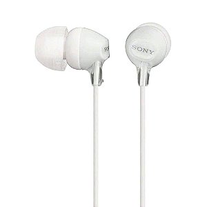 Fone de Ouvido In-ear Estéreo P2 Branco Sony MDR-EX15LP